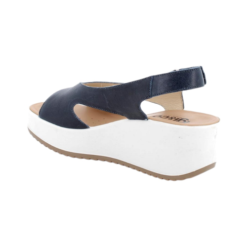 Sandali IGI&Co con zeppa da donna blu con strap 1161711