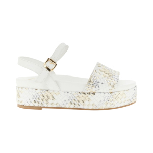CAFèNOIR LA9032 Sandals with Metallic-Effect Synthetic Woven Upper