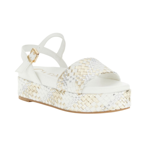CAFèNOIR LA9032 Sandals with Metallic-Effect Synthetic Woven Upper