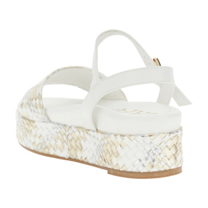 CAFèNOIR LA9032 Sandals with Metallic-Effect Synthetic Woven Upper