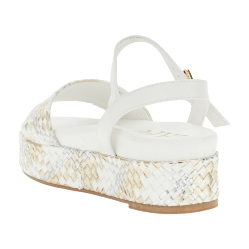 CAFèNOIR LA9032 Sandals with Metallic-Effect Synthetic Woven Upper