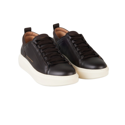 Baskets Alexander Smith Wembley Homme Haute Fréquence en Cuir Marron ASBEWFM2319DBN