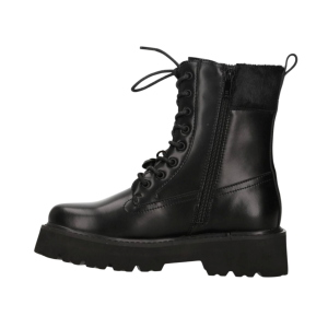 Patrizia Pepe Girls PPJ44 Black Lace-Up Ankle Boots with Zip