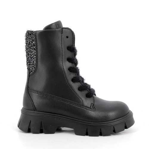 Bottines Rangers Primigi Fille en Cuir avec Zip 2377400 – Noir
