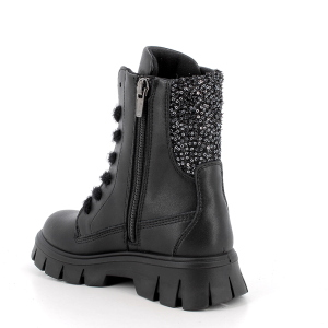 Bottines Rangers Primigi Fille en Cuir avec Zip 2377400 – Noir