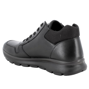 Bottines Enval Soft Homme 2235400 en Cuir Noir avec Zip Latéral et Lacets