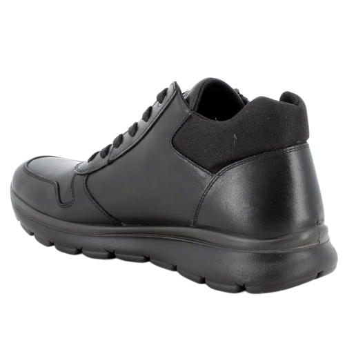 Bottines Enval Soft Homme 2235400 en Cuir Noir avec Zip Latéral et Lacets