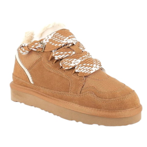 IGI&CO Damen Sneaker 2194011 aus Lammfell in Camel mit Schnürung