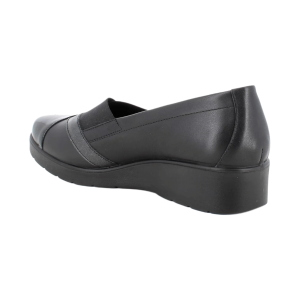 Bailarinas Slip-On Enval Soft Mujer 2266600 de Piel Negra con Elástico y Plantilla Memory