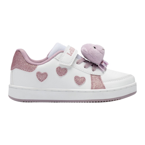 Lelli Kelly Orsetto Mädchen Sneaker LKAA5712 Weiß/Puderrosa mit Klettverschluss