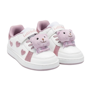 Lelli Kelly Orsetto Mädchen Sneaker LKAA5712 Weiß/Puderrosa mit Klettverschluss