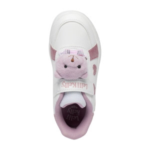 Lelli Kelly Orsetto Mädchen Sneaker LKAA5712 Weiß/Puderrosa mit Klettverschluss