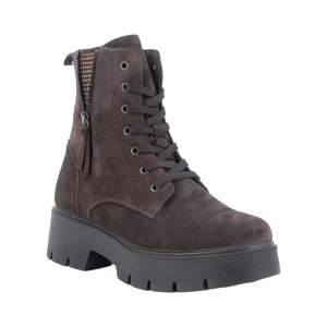 IGI&CO Women’s Ankle Combat Boots 2164311 Brown Suede with Zip