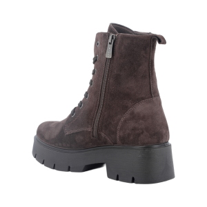 IGI&CO Women’s Ankle Combat Boots 2164311 Brown Suede with Zip