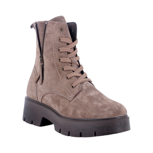 IGI&CO Women’s Combat Ankle Boots 2164322 in Beige Suede with Zip