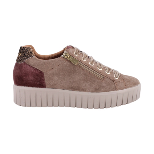 Scarpe sneakers IGI&CO  con zeppa da donna beige con zip 2168644