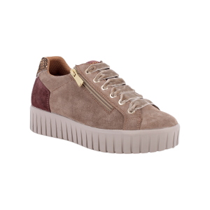 Scarpe sneakers IGI&CO  con zeppa da donna beige con zip 2168644