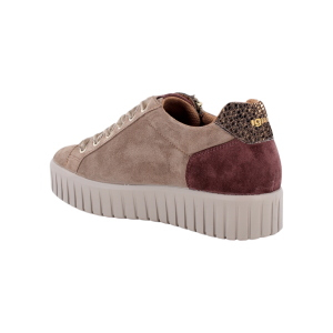 Scarpe sneakers IGI&CO  con zeppa da donna beige con zip 2168644