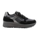 Scarpe sneakers IGI&CO con zeppa da donna nero con zip 2173100