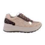 Scarpe sneakers IGI&CO con zeppa da donna beige con lacci  2175111