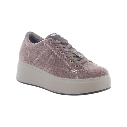 Scarpe sneakers IGI&CO donna con zeppa marrone con lacci 2170300