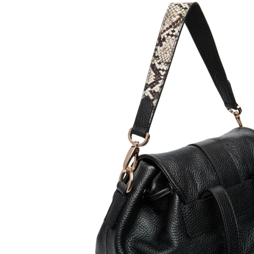 NeroGiardini Women’s Backpack I644353D in Leather and Technical Fabric