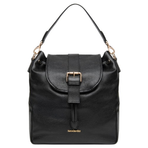 NeroGiardini Women’s Backpack I644353D in Leather and Technical Fabric