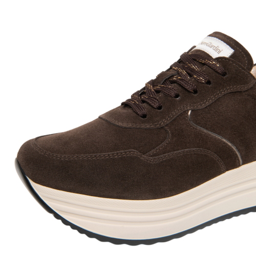 Scarpe sneakers NeroGiardini da donna in scamosciato I617341D