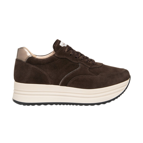 Scarpe sneakers NeroGiardini da donna in scamosciato I617341D