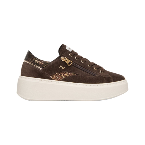 Scarpe sneakers NeroGiardini da donna in pelle scamosciata I617501D