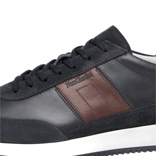 NeroGiardini Herren Sneaker aus Leder und Wildleder I601321U