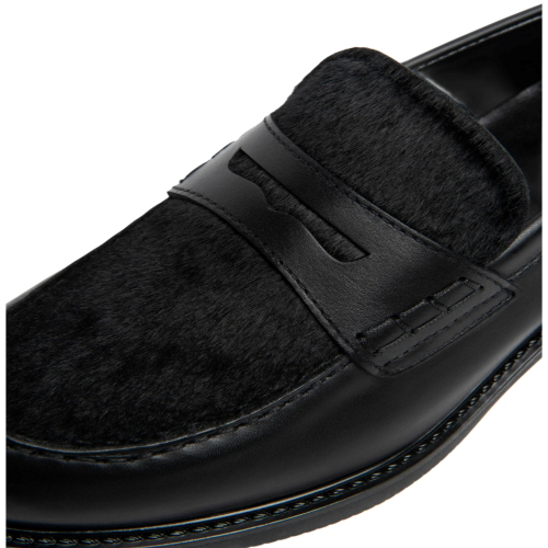 NeroGiardini Damen Loafer aus Leder und technischem Textil I617162D