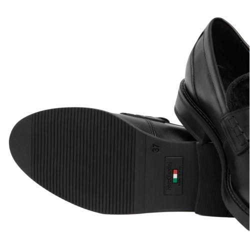 NeroGiardini Damen Loafer aus Leder und technischem Textil I617162D