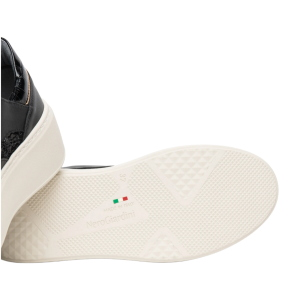 Scarpe sneakers NeroGiardini da donna in pelle e tessuto tecnico I617500D
