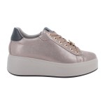 Scarpe sneakers IGI&CO con zeppa da donna beige con lacci 2170433