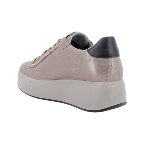 Scarpe sneakers IGI&CO con zeppa da donna beige con lacci 2170433