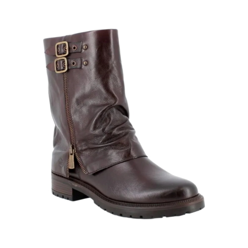 Bottines femme IGI&CO en cuir marron foncé avec fermeture zippée 2186111