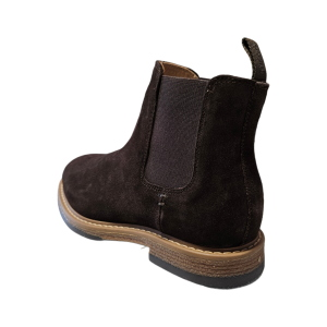 IGI&CO Men's Dark Brown Suede Ankle Boots with Elastic Panels – 2103711