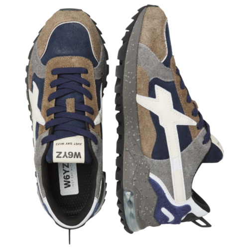 W6YZ Breeze 3-M Men's Sneakers Light Brown and Navy 2018612 08