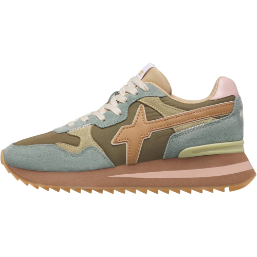 Scarpe sneakers W6YZ YAK-W.2016528 65 1F26 SUEDE LIGHT GREEN-GREY 
