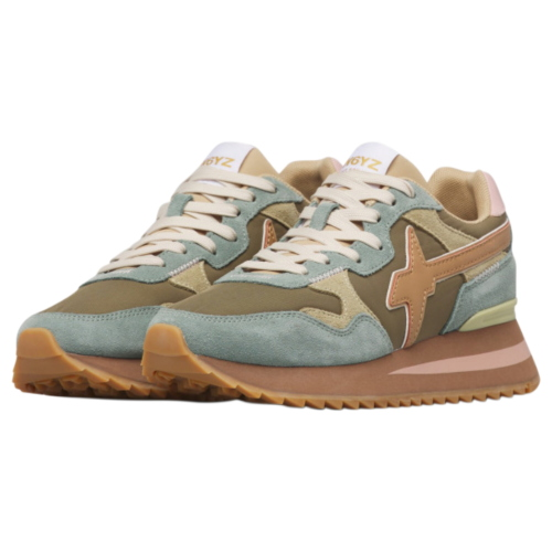 Scarpe sneakers W6YZ YAK-W.2016528 65 1F26 SUEDE LIGHT GREEN-GREY 