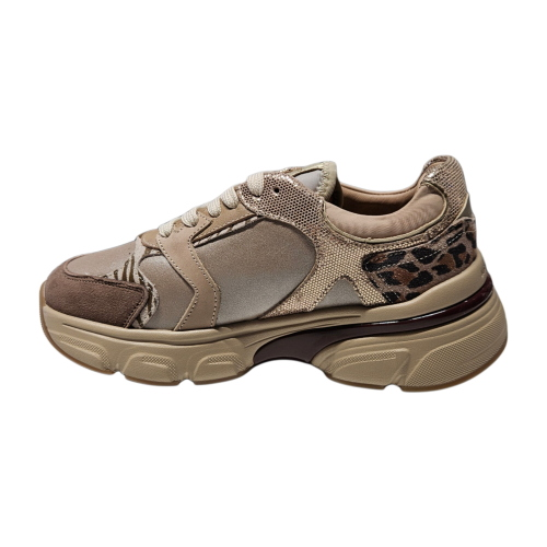 Scarpe sneakers JANET&JANET YPER BEIGE/AMBRA/BORDO' da donna J-942B