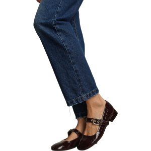 Bailarinas Ovyé para mujer efecto coco con tacón bajo y hebilla LF2353001COC