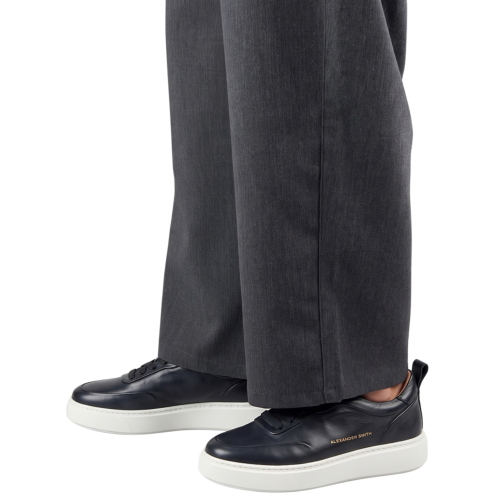 Scarpe sneakers York Uomo in pelle nera ASBEYKM-0108-TBK