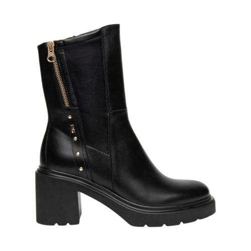 Damen-Stiefeletten NeroGiardini aus Leder und technischem Gewebe I618086D