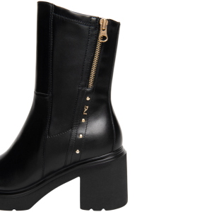 Damen-Stiefeletten NeroGiardini aus Leder und technischem Gewebe I618086D