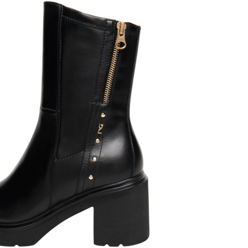 Damen-Stiefeletten NeroGiardini aus Leder und technischem Gewebe I618086D