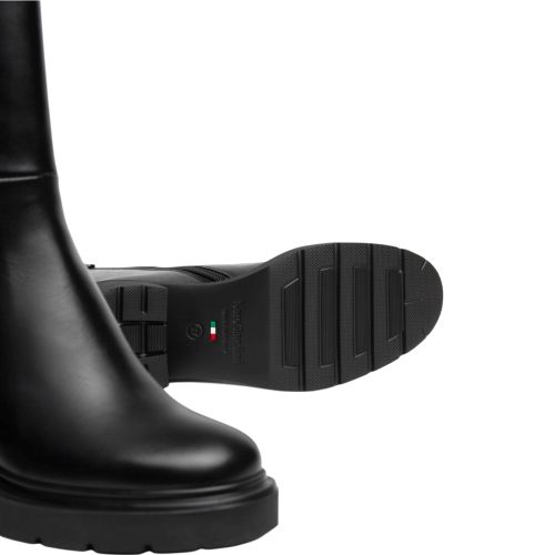 Damen-Stiefeletten NeroGiardini aus Leder und technischem Gewebe I618086D