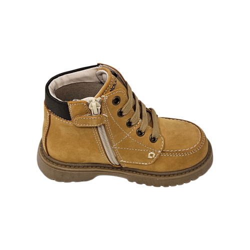 Bottines Balducci ASPE1157 garçon en daim jaune avec lacets et zip