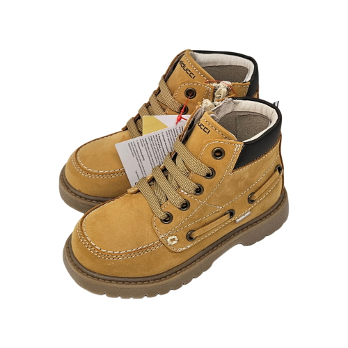 Bottines Balducci ASPE1157 garçon en daim jaune avec lacets et zip